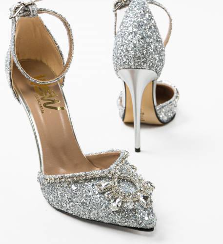 Pantofi dama Alabyna Argintii
