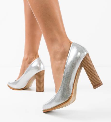 Pantofi dama Sulfo Argintii 2